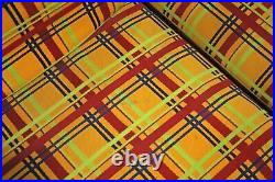 50s Vintage Mid Century Modern Plaid Daybed Sofa Couch Pair, Peg Leg, +Fabric