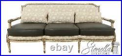 54462EC OLD HICKORY Tannery French Louis XV Leather Seat Sofa
