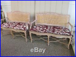 57556 Pair Decorator French Country Loveseat Sofa Bench Settee