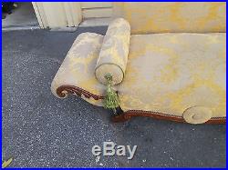 57608 Antique Victorian Oak Dropside Sofa Couch Loveseat Chaise Lounge