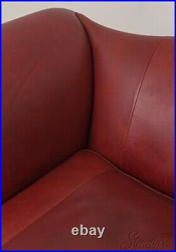 57882EC KITTINGER Colonial Williamsburg Clawfoot Mahogany Leather Sofa