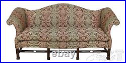 58138EC HANCOCK & MOORE Chippendale Mahogany Damask Upholstered Sofa