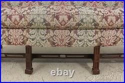 58138EC HANCOCK & MOORE Chippendale Mahogany Damask Upholstered Sofa