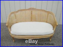 58799 French Caned Loveseat Sofa Couch