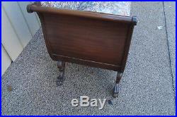 59615 Antique Mahogany Empire Settee Loveseat Couch Chair