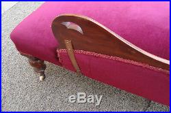 59796 Antique Victorian Fainting Couch Chaise Lounge Sofa