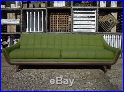 60's Adrian Pearsall Style Tufted Gondola Sofa Mid Century Modern Baughman Era