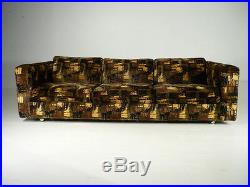 60's Vintage Harvey Probber Super Low Wide Arm Sofa Mid Century Modern Eames Era
