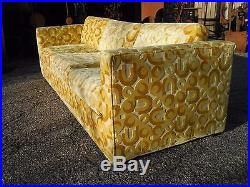 60's Vintage Sawyers Cube Sofa OP Art Upholstery Mid Century Modern Baughman Era
