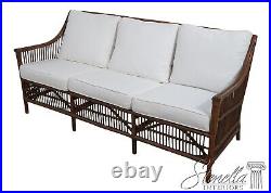 61129EC PANAMA JACK Rattan Sofa w. White Cushions