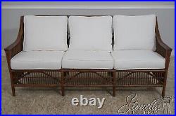 61129EC PANAMA JACK Rattan Sofa w. White Cushions