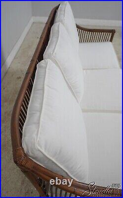 61129EC PANAMA JACK Rattan Sofa w. White Cushions