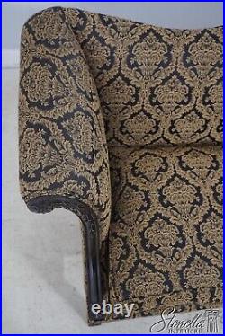61360EC Antique Chippendale Camelback Sofa w. New Upholstery