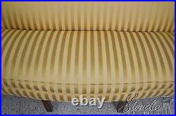 61694EC Chippendale Gold Striped Upholstered Camelback Sofa