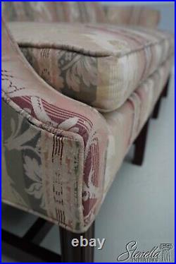 62493EC CENTURY Damask Upholstered Camelback Sofa