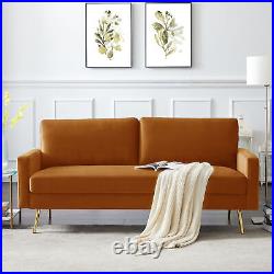 62.5 Velvet Upholstered Loveseat Sofa Loveseat Couch Modern Sofa Home Furniture