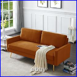 62.5 Velvet Upholstered Loveseat Sofa Loveseat Couch Modern Sofa Home Furniture