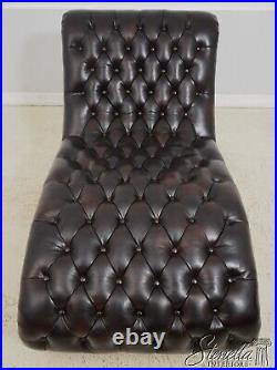 63556EC English Style Tufted Leather Chesterfield Chaise Lounge