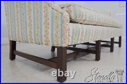 63830EC Quality Striped Upholstered Camelback Chippendale Sofa