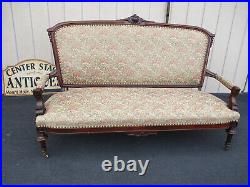 64122 Antique Victorian Walnut Sofa Couch Loveseat