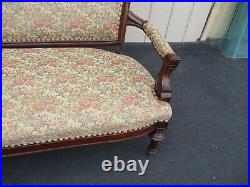 64122 Antique Victorian Walnut Sofa Couch Loveseat