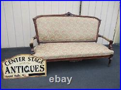 64122 Antique Victorian Walnut Sofa Couch Loveseat