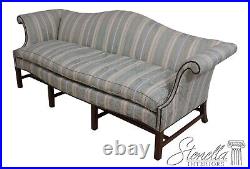 64407EC BAKER Chippendale Mahogany Damask Upholstered Sofa