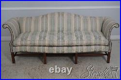 64407EC BAKER Chippendale Mahogany Damask Upholstered Sofa