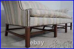 64407EC BAKER Chippendale Mahogany Damask Upholstered Sofa