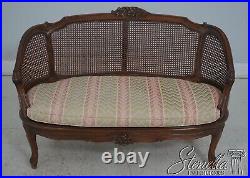 64794EC French Louis XV Cane Back Carved Settee