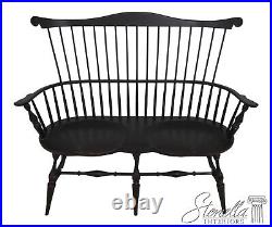 65012EC Bench Made Black Double Seat Windsor Settee