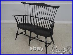 65012EC Bench Made Black Double Seat Windsor Settee