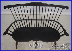 65012EC Bench Made Black Double Seat Windsor Settee