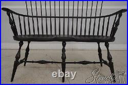 65012EC Bench Made Black Double Seat Windsor Settee