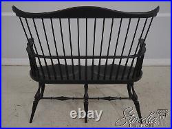 65012EC Bench Made Black Double Seat Windsor Settee