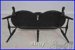 65012EC Bench Made Black Double Seat Windsor Settee