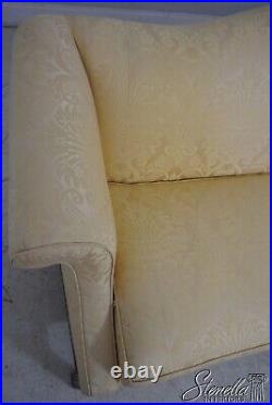 65034EC Chippendale Style Gold Damask Upholstered Camelback Sofa