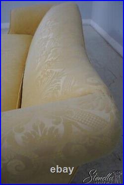 65034EC Chippendale Style Gold Damask Upholstered Camelback Sofa