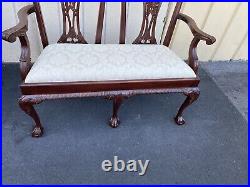 65049 Solid Mahogany Loveseat Sofa Chair