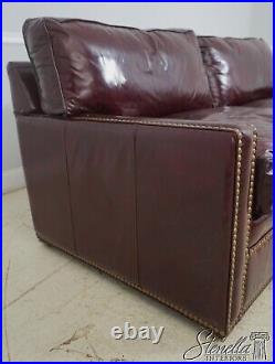 65085EC LEATHERCRAFT Burgundy Leather Loveseat Sofa