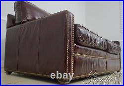 65085EC LEATHERCRAFT Burgundy Leather Loveseat Sofa