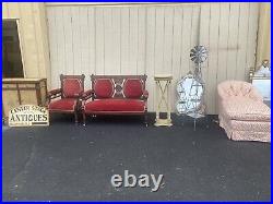 65220 Antique Victorian Settee Loveseat Couch with Chair