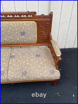 65227 Antique Eastlake Victorian Loveseat Sofa