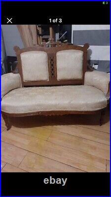 65227 Beautifully Crafted Antique Eastlake Victorian Loveseat Sofa