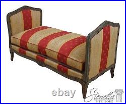 65732EC Antique French Louis XV Painted Finish Down Seat Chaise Lounge