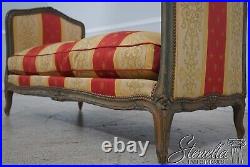 65732EC Antique French Louis XV Painted Finish Down Seat Chaise Lounge