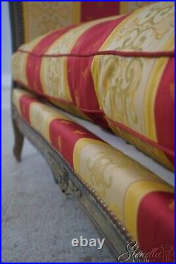 65732EC Antique French Louis XV Painted Finish Down Seat Chaise Lounge