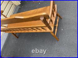 65775 ETHAN ALLEN Solid Maple Settee Sofa Bench Couch