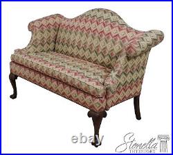 66212EC STATTON Chippendale Upholstered Loveseat w. Cherry Legs