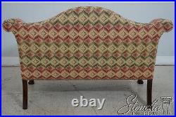 66212EC STATTON Chippendale Upholstered Loveseat w. Cherry Legs